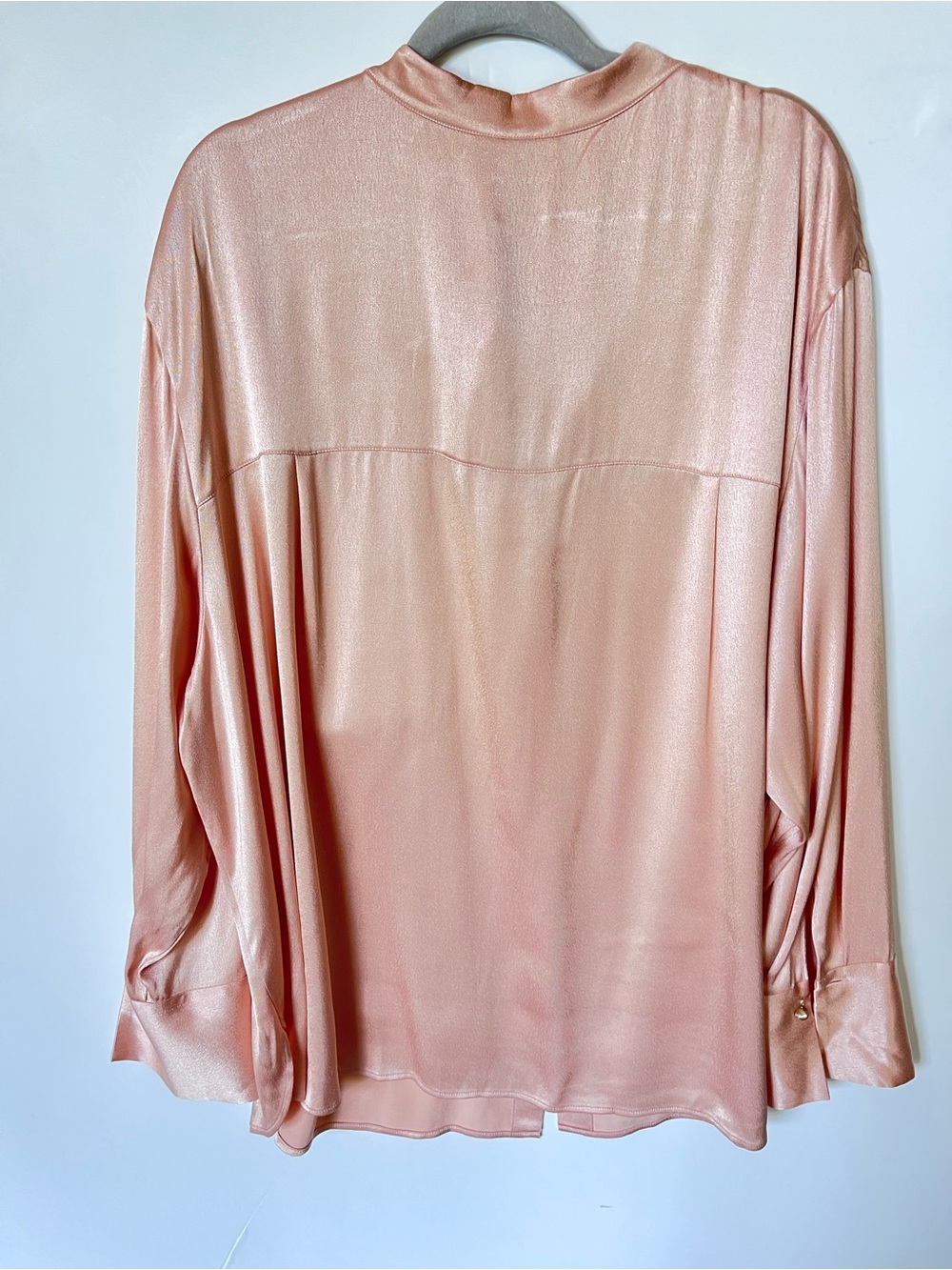 Vince Peach Opal Satin Relaxed Fit Blouse - Picture 4 of 11